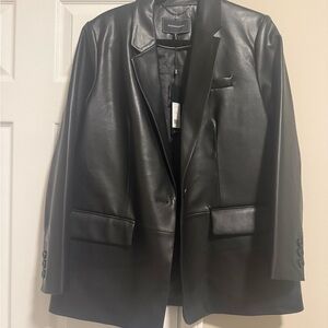 BCBGMaxAzria Black Leather Jacket for Women